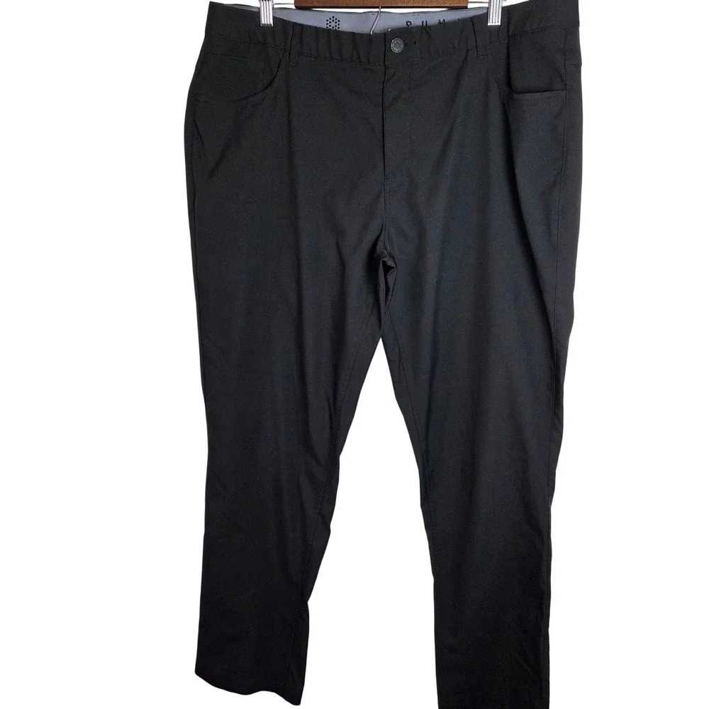 Puma Golf Pants Mens 40x32 Black Performance Stretch Straight Leg